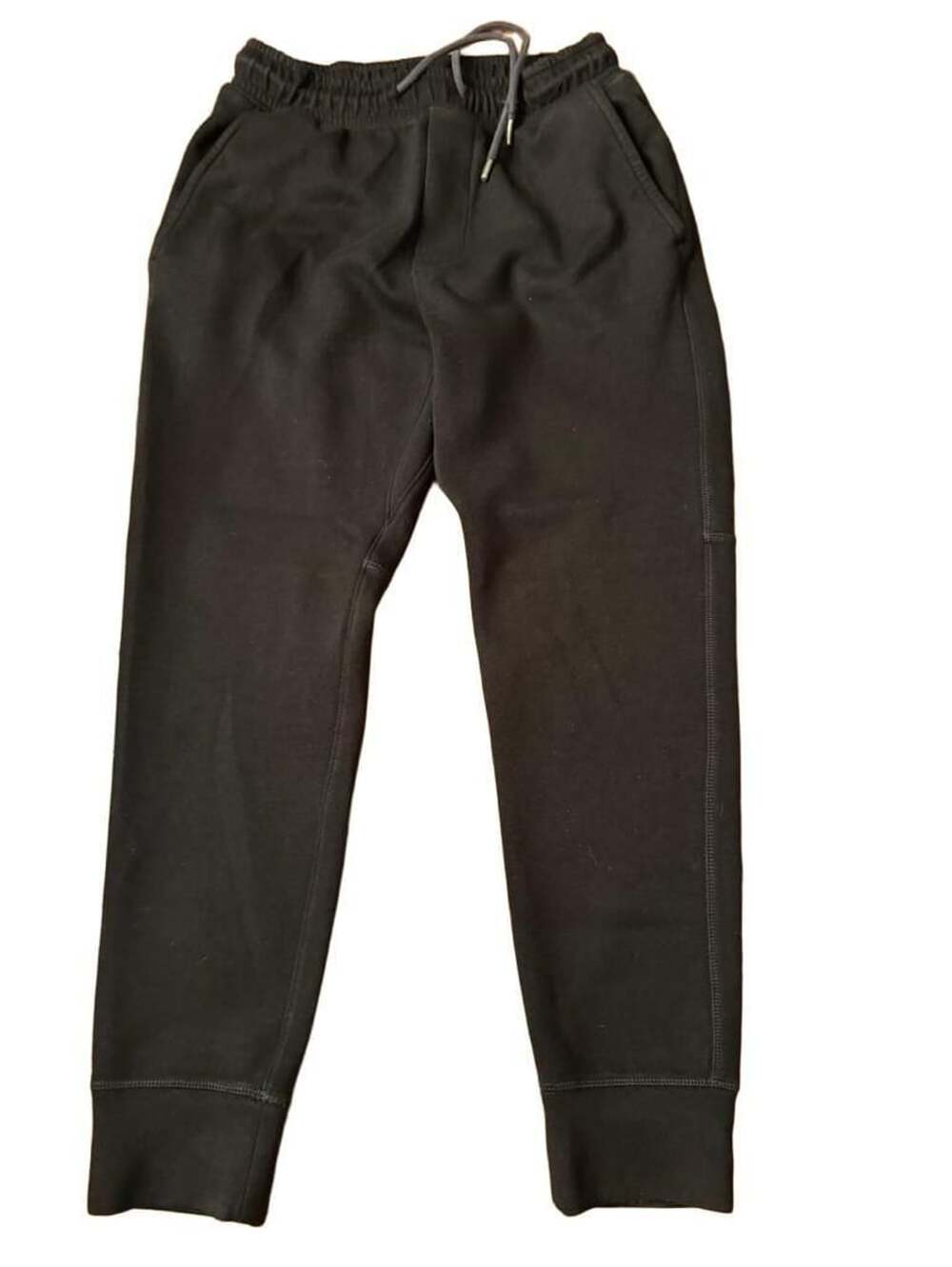 American Eagle black Jogger Sweatpants with Drawstring and Back Pocket Logo h137